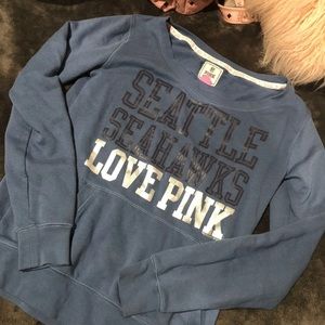 VS PINK blue sweatshirt Seattle Seahawks M